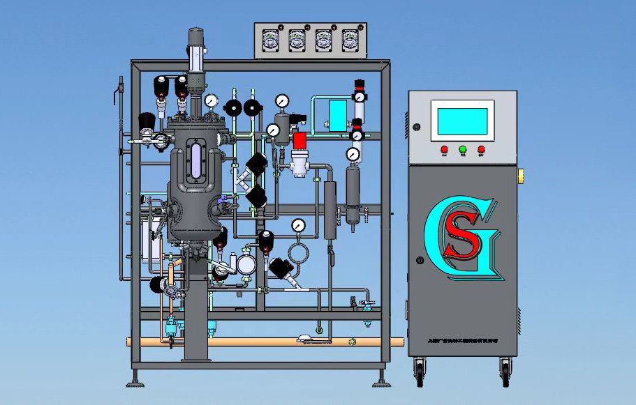 GS8000A-10L/SZ全自動發酵罐三維效果圖