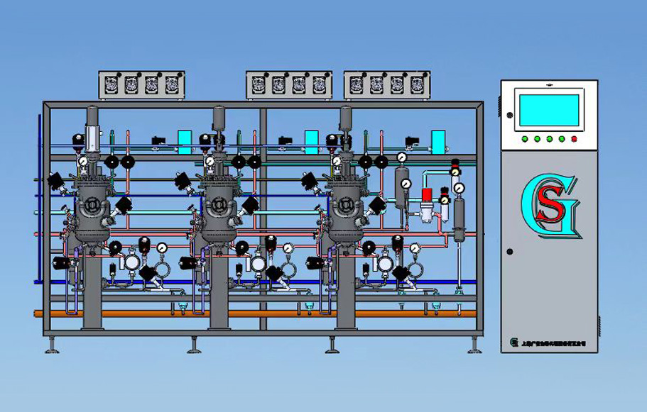 GS8100A-5L-5L-5L/SZ全自動發酵罐三維效果圖